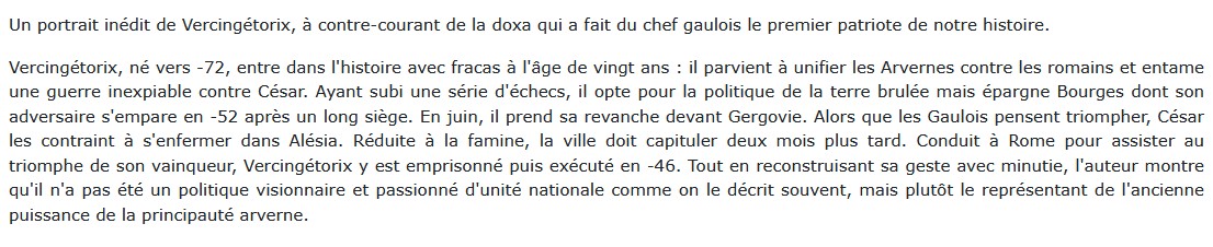 Vercingetorix, Paul M. Martin 