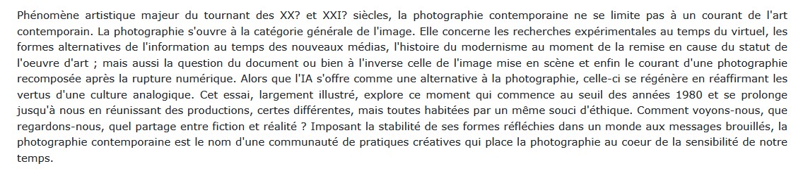 La Photographie contemporaine, Michel Poivert 