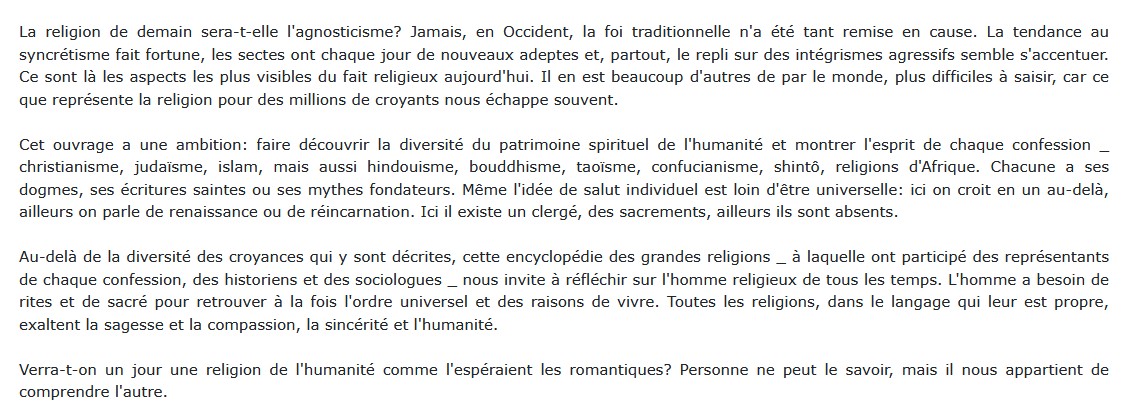 Le Fait religieux, Jean Delumeau 