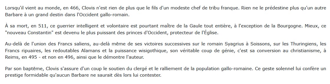 Le baptême de Clovis 495, Ivan Gobry