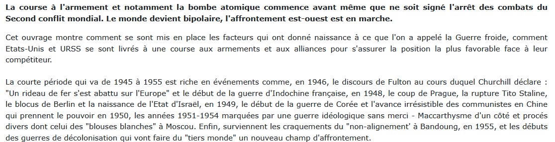 Le rideau de fer : 1945-1955,  Pierre VALLAUD 