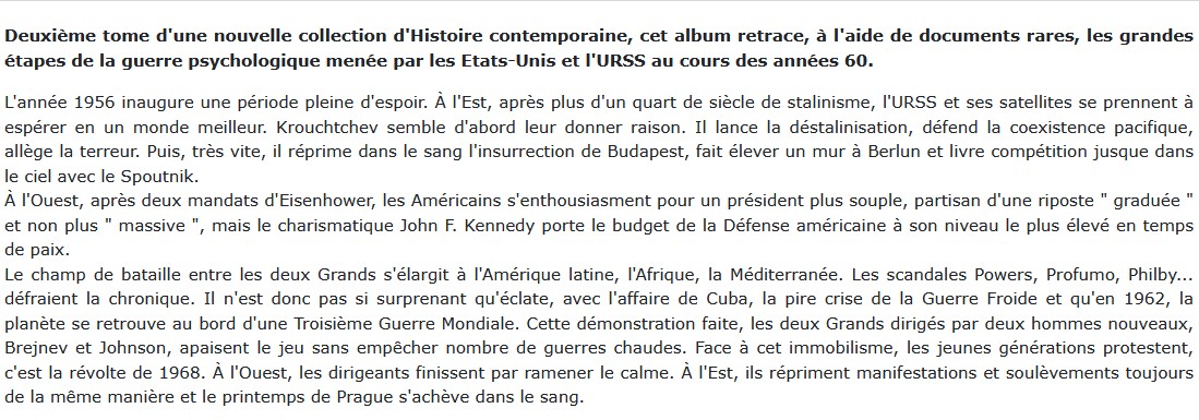 L'équilibre de la Terreur : 1956-1969, Mathilde Aycard et Pierre Vallaud 