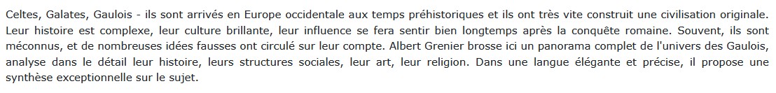 Les Gaulois, Albert Grenier
