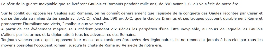 Les Gaulois contre les Romains Joël Schmidt