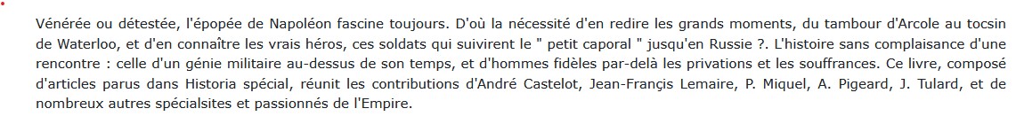 Les Grandes Batailles De Napoleon 1796-1815
André Castelot 