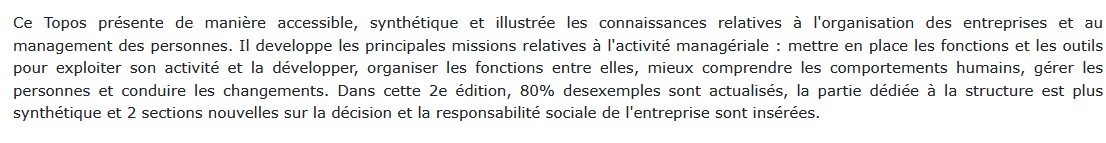 Organisation et gestion de l'entreprise,  Richard Soparnot 