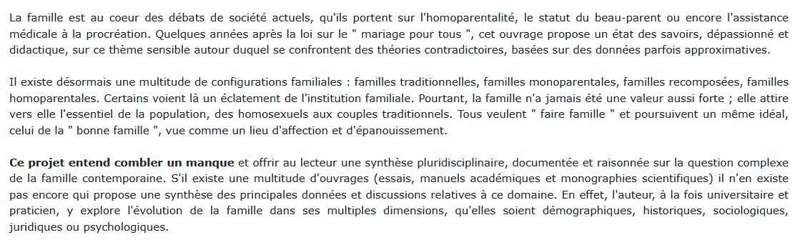 La Famille aujourd'hui - Entre tradition et modernité, Sébastien Dupont