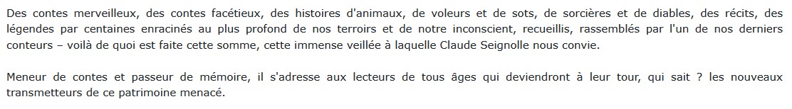 Contes, récits et légendes de des pays de France - Tome 3, Claude Seignolle