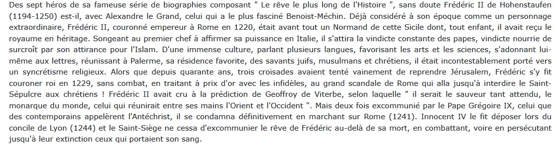 Frédéric de Hohenstaufen Jacques Benoist-Méchin