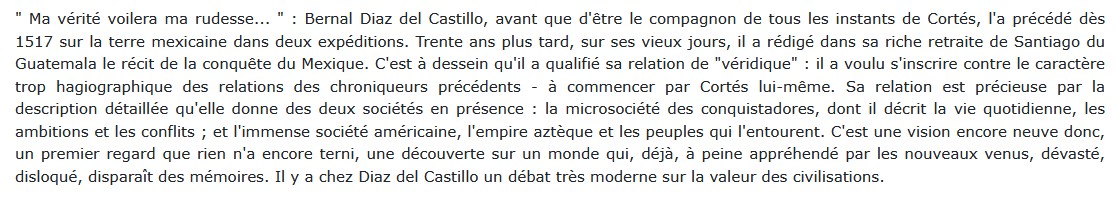 Histoire véridique de la conquête de la Nouvelle-Espagne - Tome 1, Bernal Diaz Del Castillo