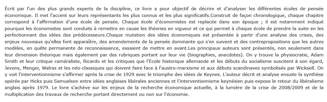 Histoire vivante de la pensée économique , Jean-Marc Daniel