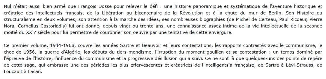 La saga des intellectuels Français - Tome 1, François Dosse 