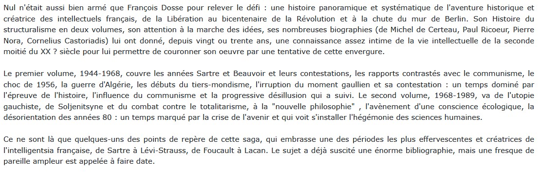 La saga des intellectuels Français - Tome 2, François Dosse