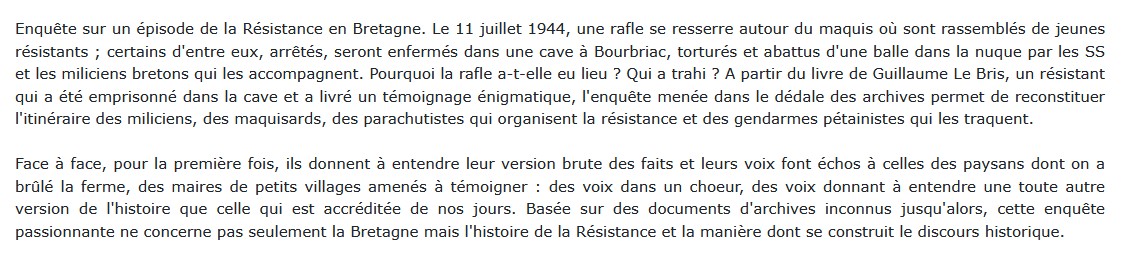 Miliciens contre Maquisards, Françoise Morvan