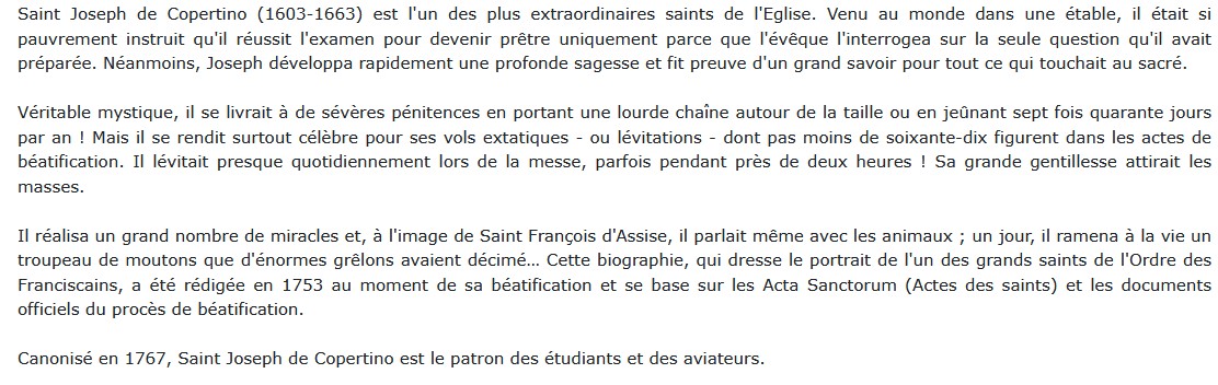 Saint Joseph de Copertino - Le saint qui lévitait, Angelo Pastrovicchi