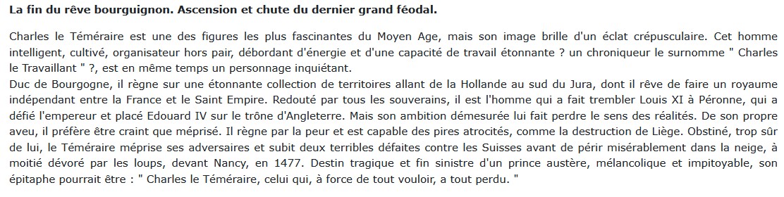 Charles le Téméraire, Georges Minois 