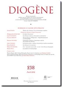 Diogène 2012, n° 238 - Hommage à Claude Lévi-Strauss