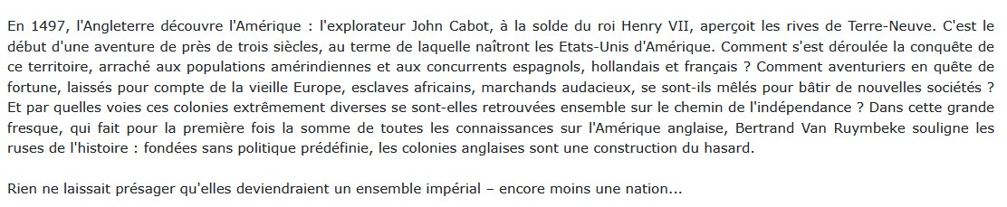 L'Amérique avant les États-Unis, Bertrand Van Ruymbeke 
