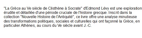 La Grèce au Ve siècle Edmond Lévy