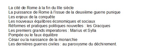 La République Romaine, Jean-Michel David