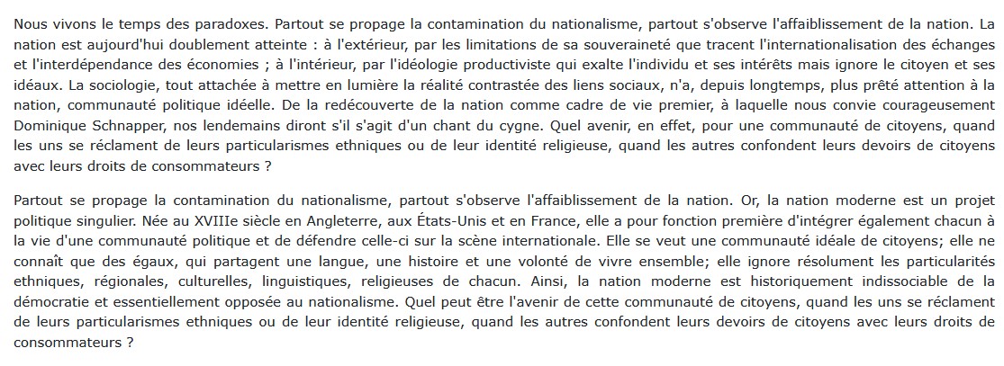 La communauté des citoyens Dominique Schnapper