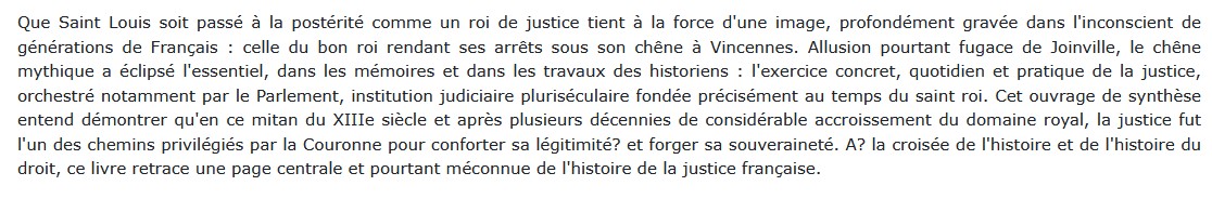 La justice de saint Louis - Dans l'ombre du chêne,  Marie Dejoux et alii