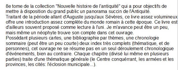 Le Haut Empire romain en Occident, Patrick Le Roux 