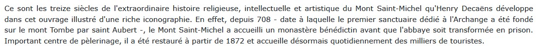 Le Mont Saint-Michel Henry Decaëns