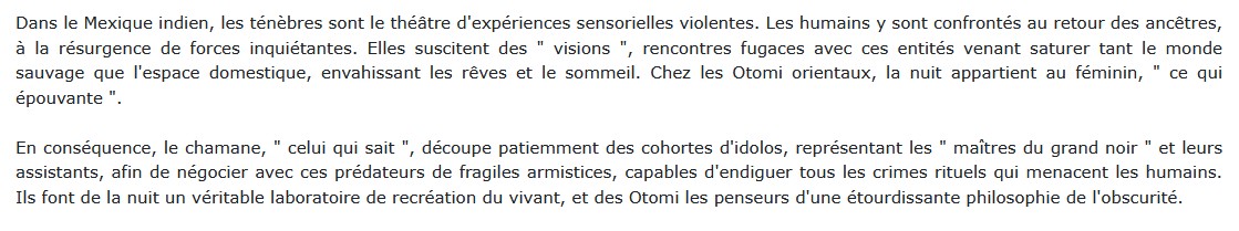 Une nuit d'épouvante - Les Indiens Otomi dans l'obscurité, Jacques Galinier 