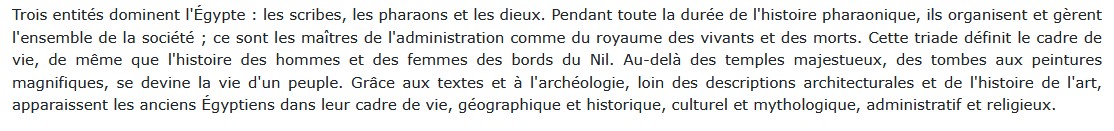 Les anciens égyptiens - Scribes, pharaons et dieux