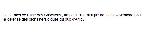Les pleines armes de France - De Clovis au duc d'Anjou,  Hervé Pinoteau 