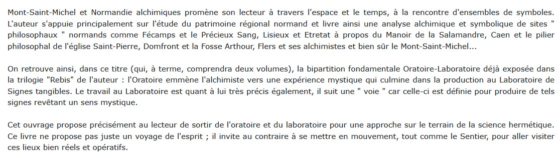 Mont-Saint-Michel et Normandie alchimiques Séverin Lobanov