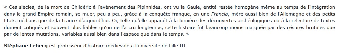 Nouvelle histoire de la France médiévale - IXe siècle, Stéphane Lebecq 