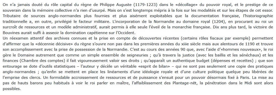 Philippe Auguste et son gouvernement, John W. Baldwin 