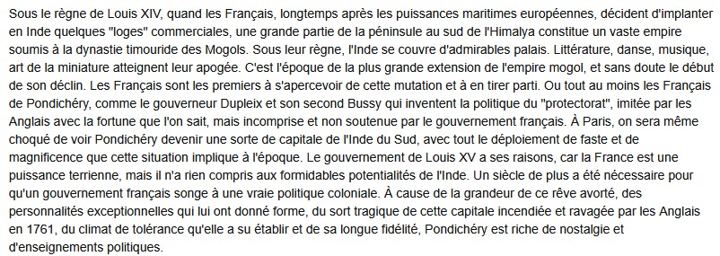 Pondichéry, 1674-1761. L'Echec d'un rêve d'empire