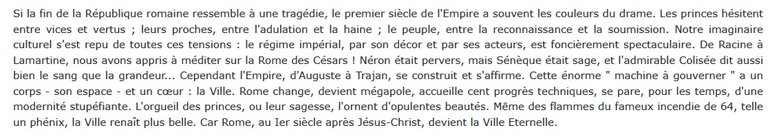 Rome Ier siècle après J.-C. , Jacques Gaillard