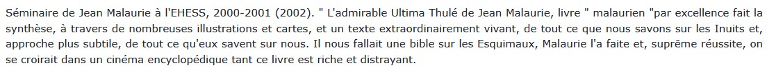 Ultima Thulé, Jean Malaurie