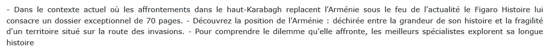 Arménie - La tragédie et l'espérance, Le Figaro Histoire  