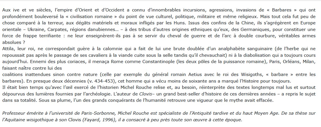 Attila - La violence nomade, Michel Rouche 