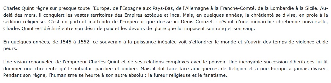 Charles Quint - Empereur d'une fin des temps, Denis Crouzet 