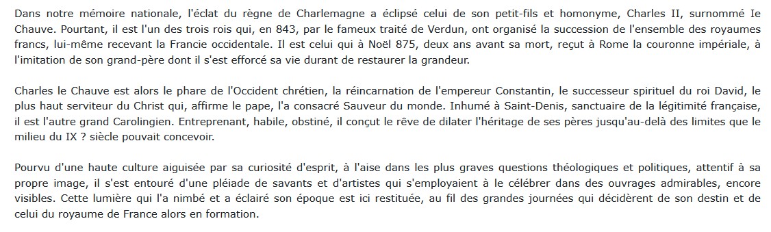 Charles le Chauve - L'empire des Francs