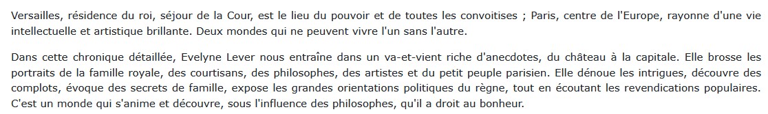 Chronique de la cour et de la Ville tome 1