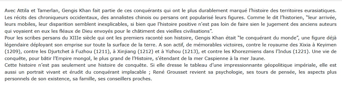 Gengis Khan, Michel Hoàng 