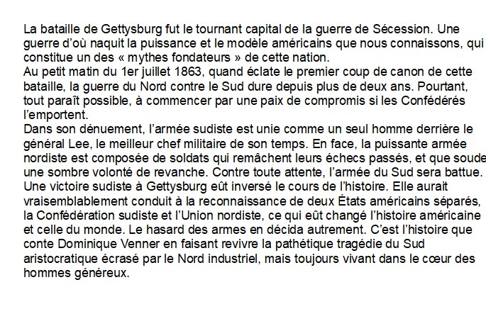 Gettysburg, Dominique Venner