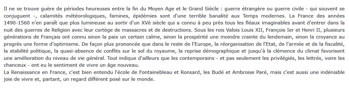 La France du beau XVIe siècle (1490-1560), Bernard Quilliet 