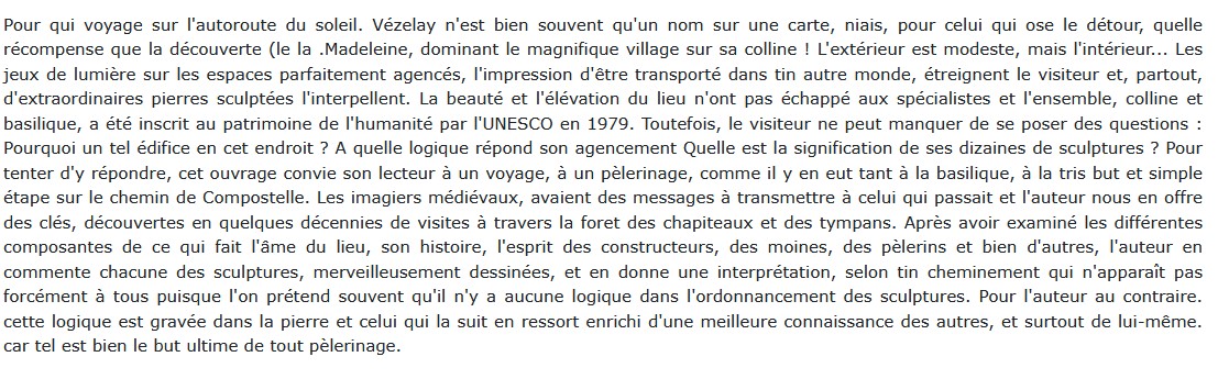 La Madeleine de Vezelay, Jean-Claude Mondet