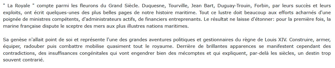 La Royale - Vaisseaux et marins du Roi Soleil, Daniel Dessert