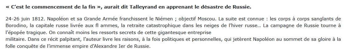 La campagne de Russie Curtis Cate