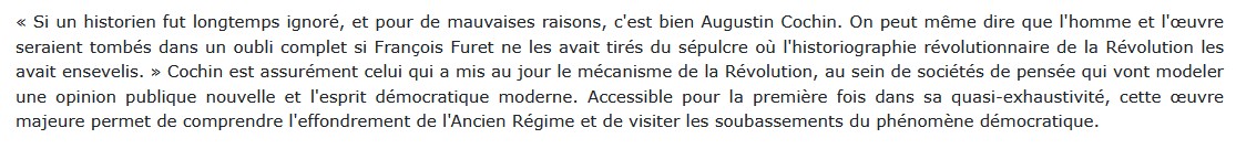 La machine révolutionnaire - Oeuvres, Augustin Cochin