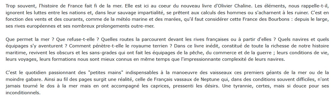 La mer et la France Olivier Chaline